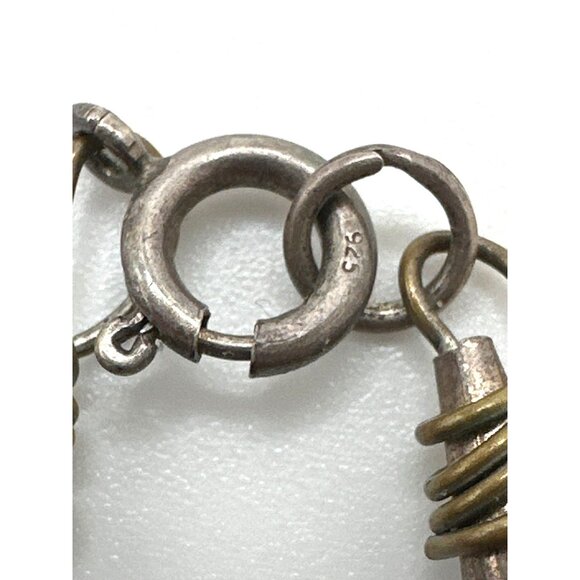 Vintage 925 Lapis Lazuli Native American Necklace Blue Mixed Beads Free Spirit - Picture 8 of 9